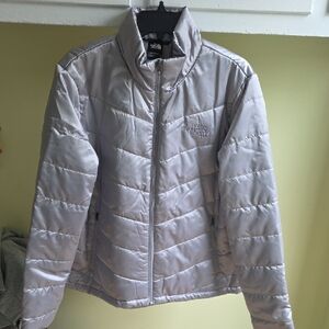 The North Face Women’s Light Shiny Gray Quilted Jacket